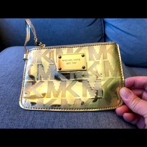 Authentic Michael Kors Gold Wristlet